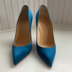 Christian Louboutin beautiful blue heels! Mint condition!